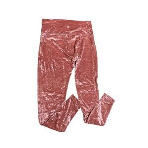 Lululemon Velvet Wunder Lounge High Rise Leggings Pink Size 10
